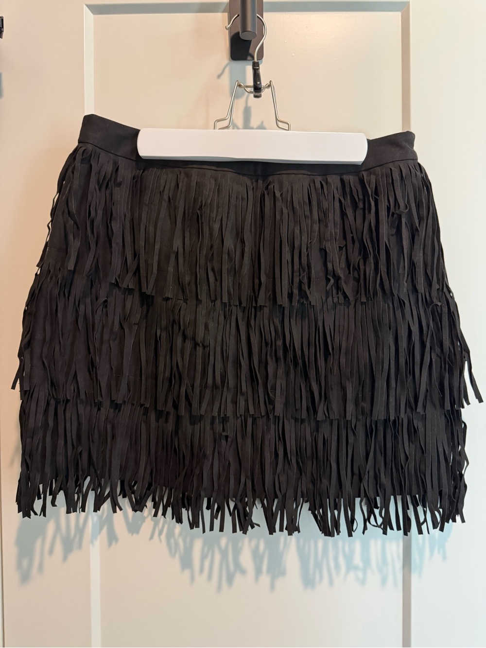 NWT English Factory Fringe Mini Skirt in Black